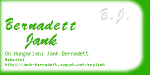 bernadett jank business card